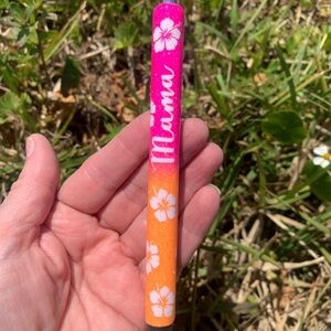 Mama & Hibiscus Pink, Orange Glitter Pen